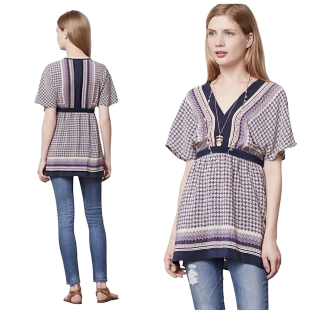 Meadow Rue Anthropologie Silk Scarf Top